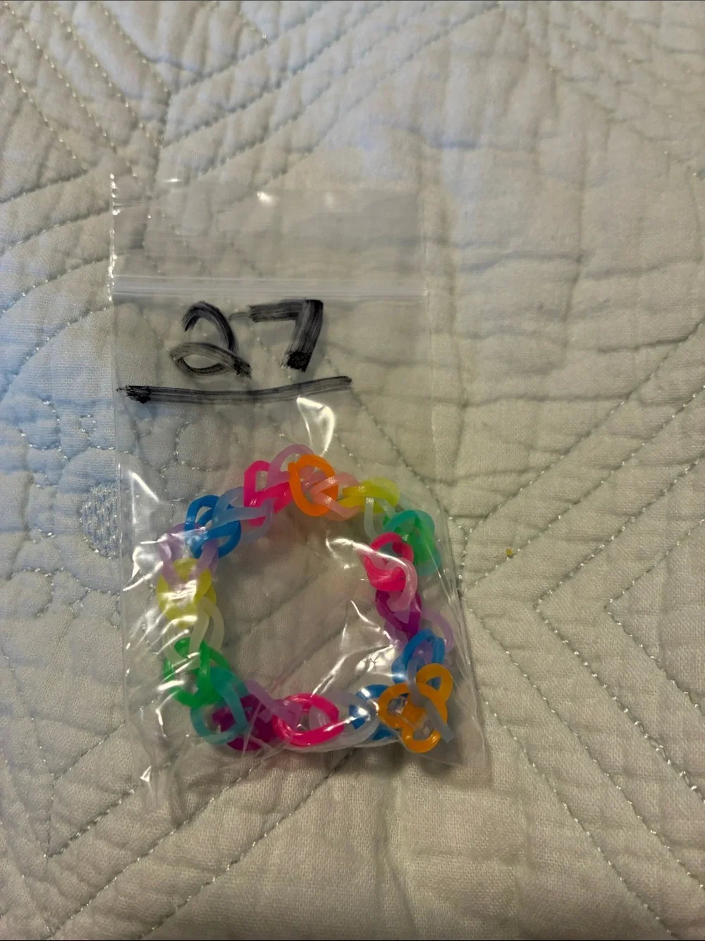 Kids Multicolor Link Bracelet — Stretch Rainbow Jewelry